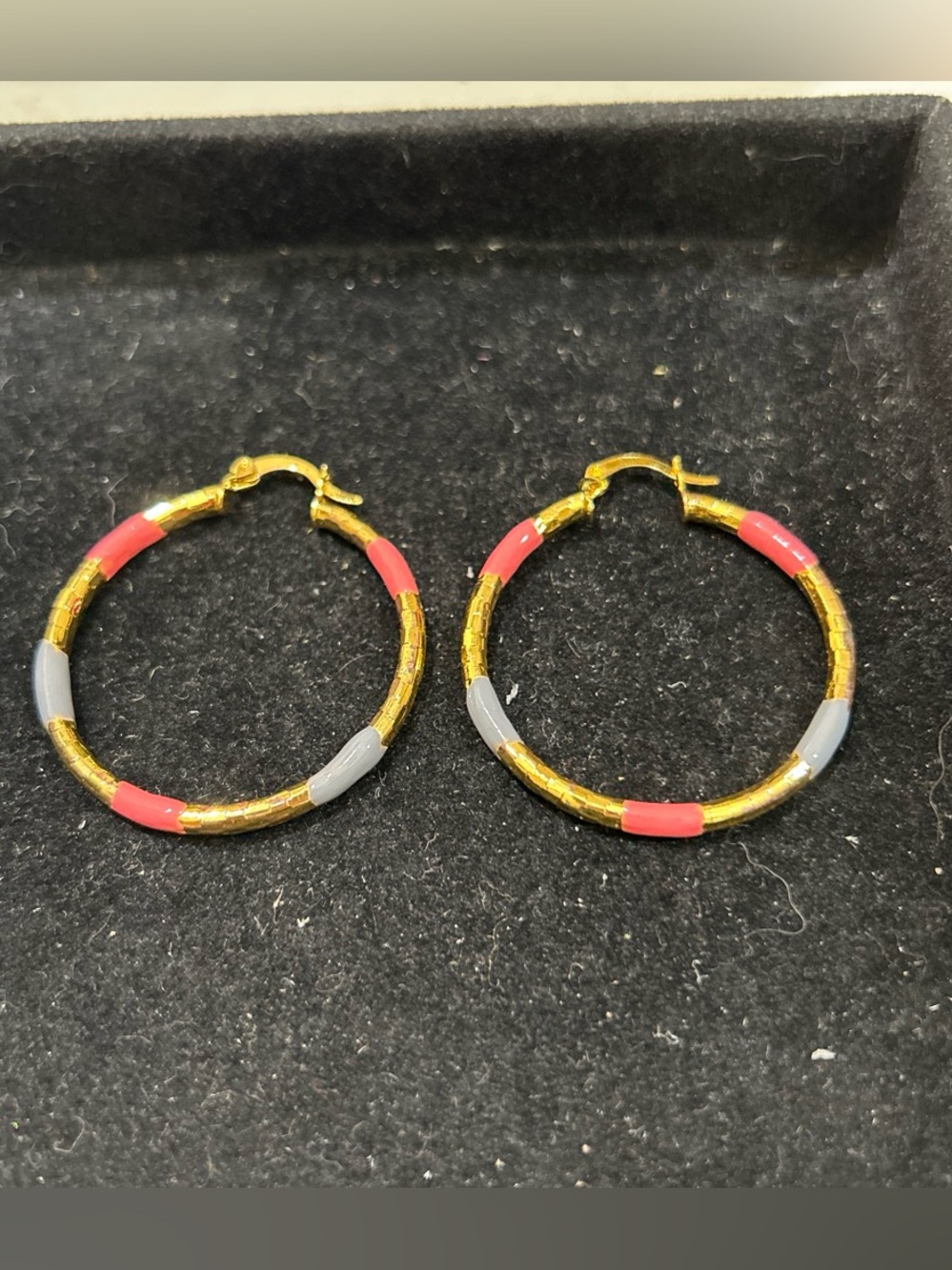 Gold color hoop earrings